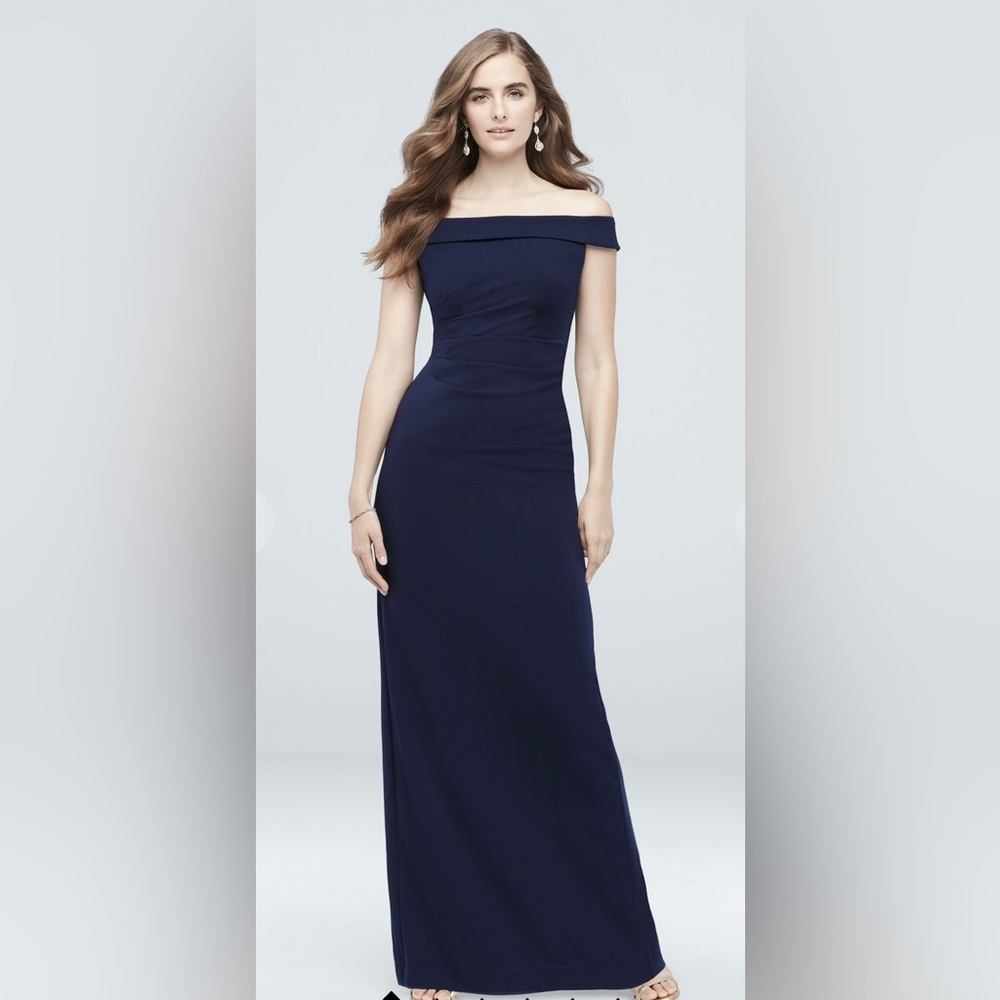 DB Studios Off-The-Shoulder Stretch Crepe Ruched Dress Size 0